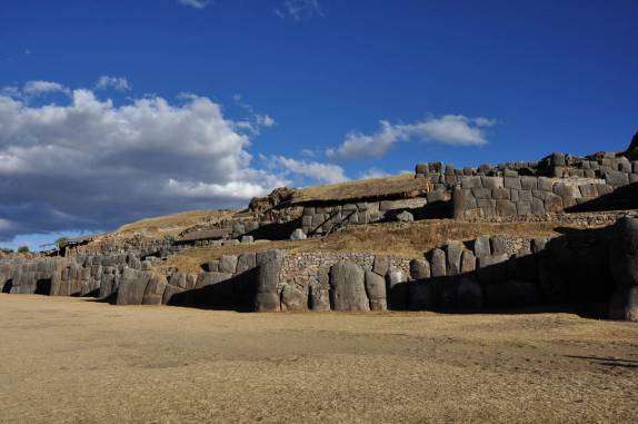 As ruínas da antiga fortaleza de Saqsaywamán, em Cusco, no Peru